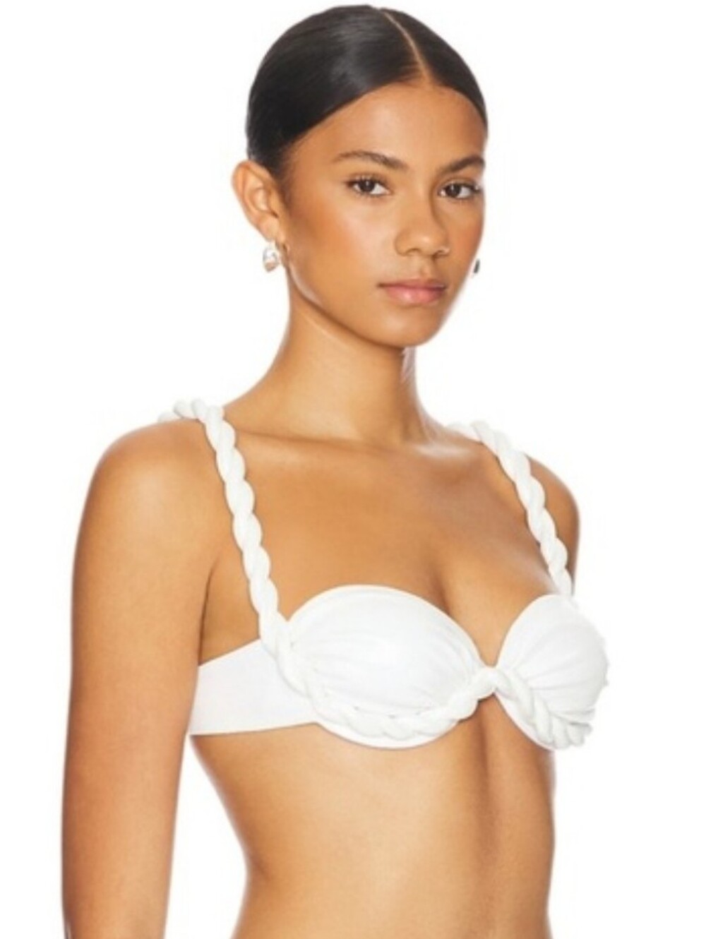 Bahia Maria Cream Braided Bikini TOP ONLY Size Small